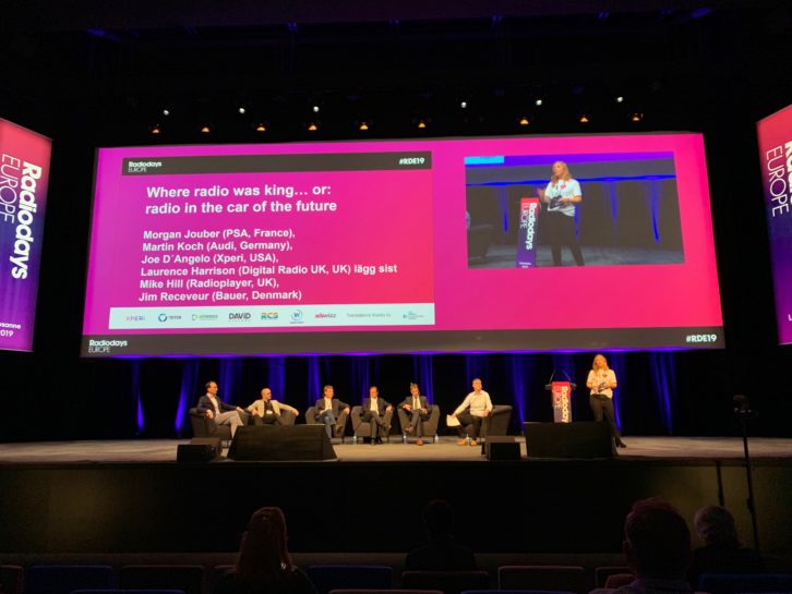 radio in the car of the future panel at Radiodays Europe 2019