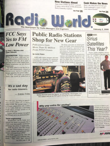 Radio World cover February 2000