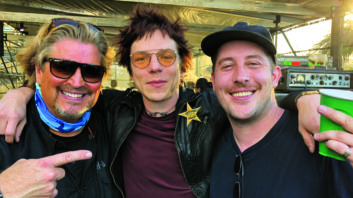 Von Freeman, Matt Schultz of Cage the Elephant and Zach Carothers of Portugal. The Man