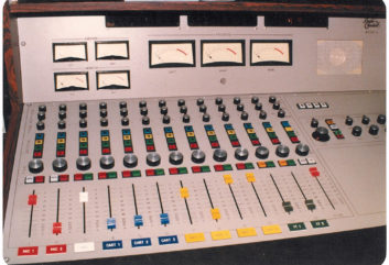custom audio console designed by Hank Landsberg