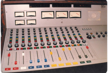 custom audio console designed by Hank Landsberg
