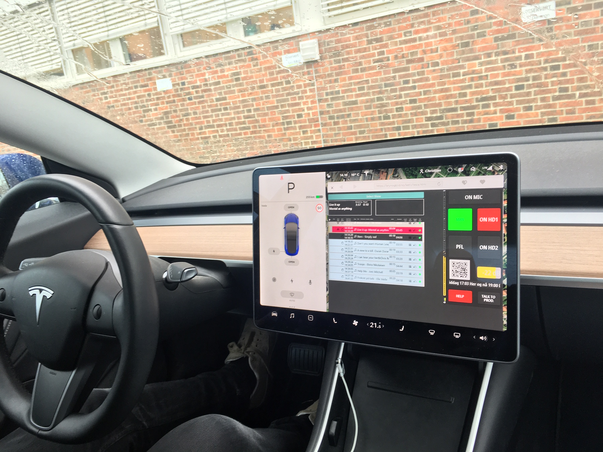 Running a Radio Station Inside a Tesla 3 Radio World