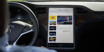 Tesla infotainment screen