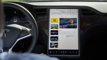 Tesla infotainment screen