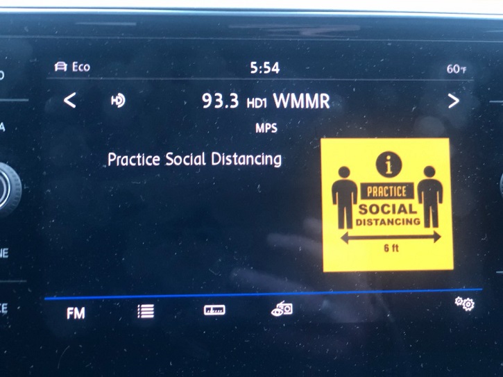Social distancing metadata on Beasley's WMMR in Philadelphia