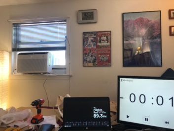 Aaron Read, radio broadcast, working from home