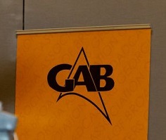 GAB logo and tablesq