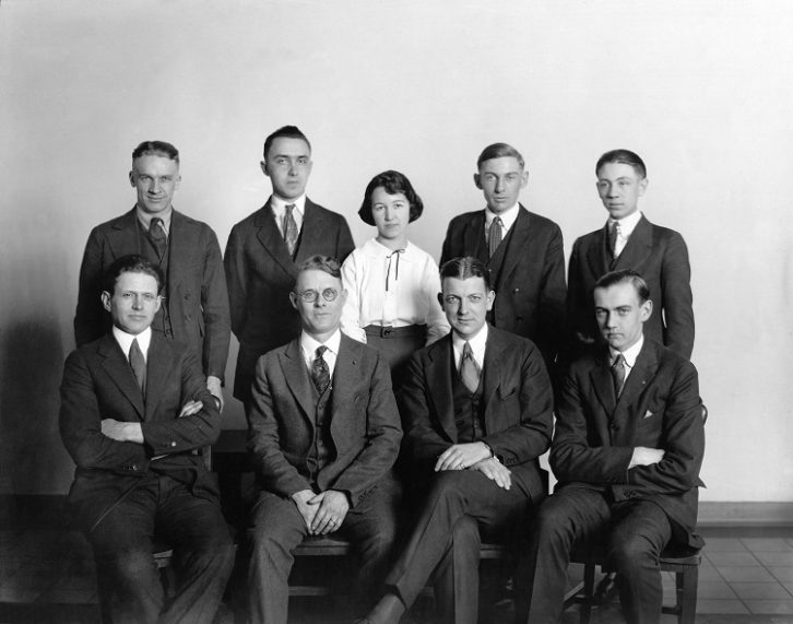 The WWJ operating staff in 1922