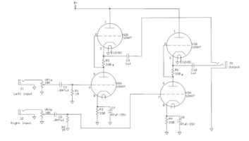 Headphone amp schematic, Curt Yengst