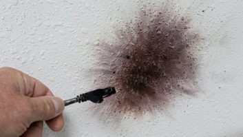 Fig. 8 A loose network cable blacked a wall