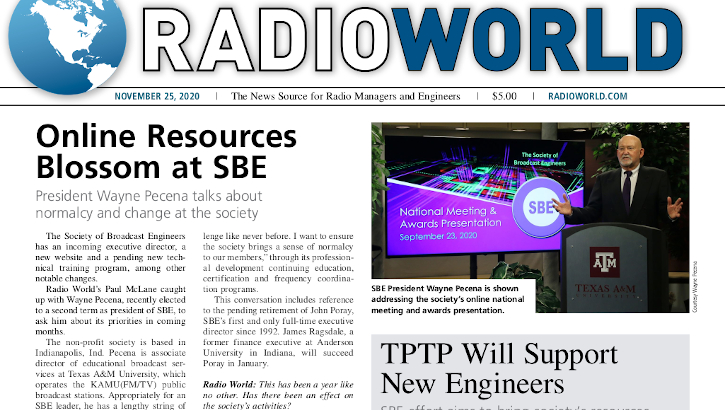 Inside the Nov. 25, 2020 Issue of Radio World Radio World
