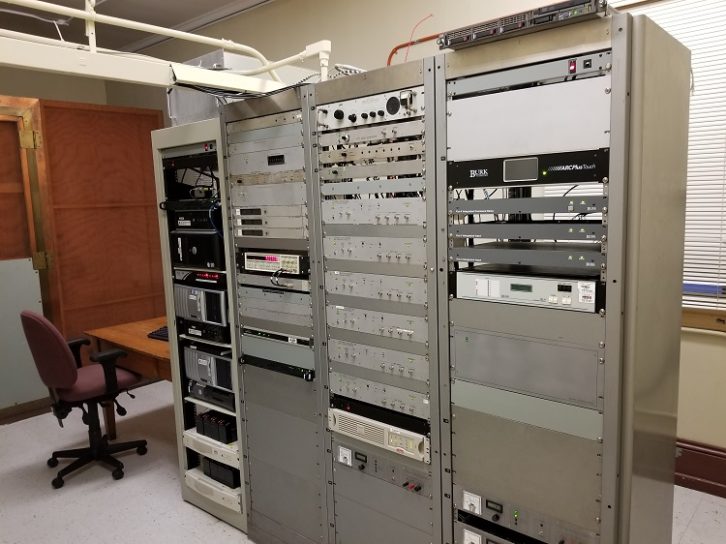 Generation and measurement of signals in the CHU control room.