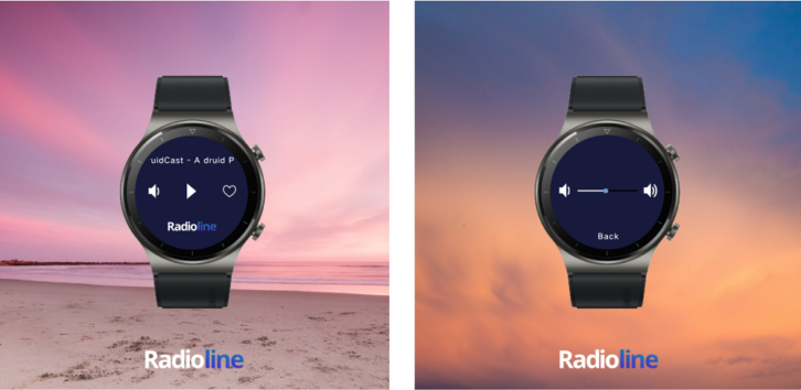 Huawei watch with Radioline app
