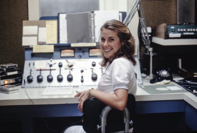 KWTX-FM--Former announcer Carla Smith in KWTX-FM control--circa 1980 (1)