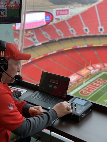 Dan Israel, Chiefs Radio Network, with Tieline equipment