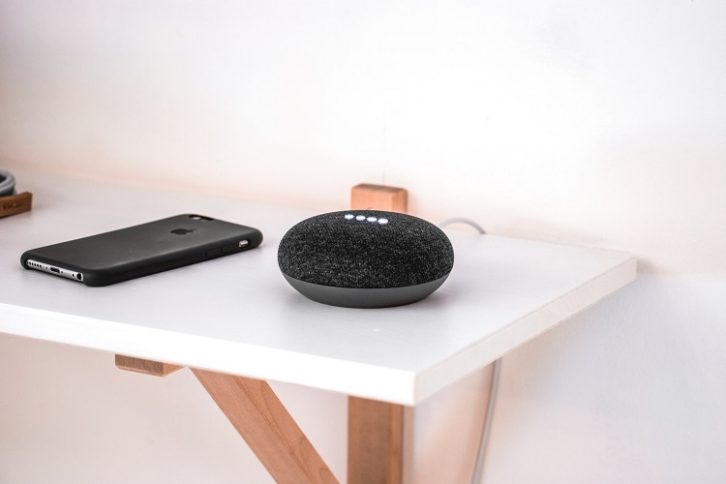 smart speakers on a table