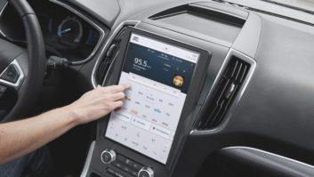 Ford SYNC 4 display with radio content