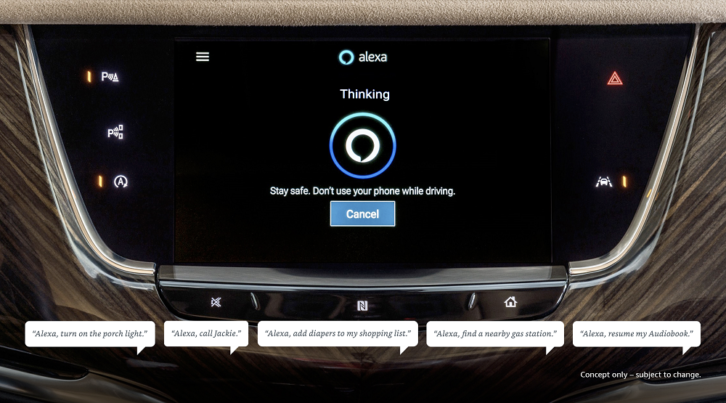 An Alexa promotional image, courtesy of General Motors.