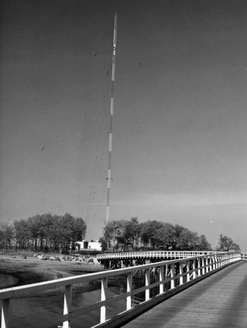 WCBS radio transmission site, High Island (Collection of John Schneider)