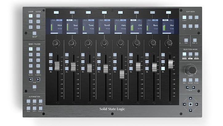 Solid State Logic, SSL, UF8, control surface, DAW control surfacec