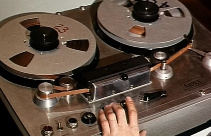 Still from Seekers video with Ampex recorder
