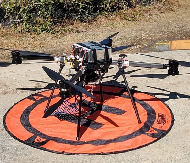 An image of a drone used by QCommunications