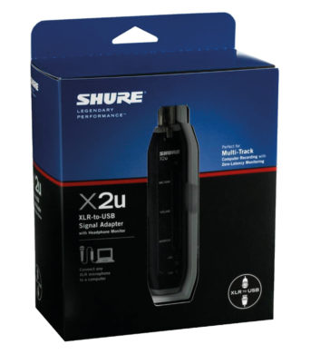 Shure, X2U, XLR adapters, XLR-USB audio, microphone preamps, USB audio preamps