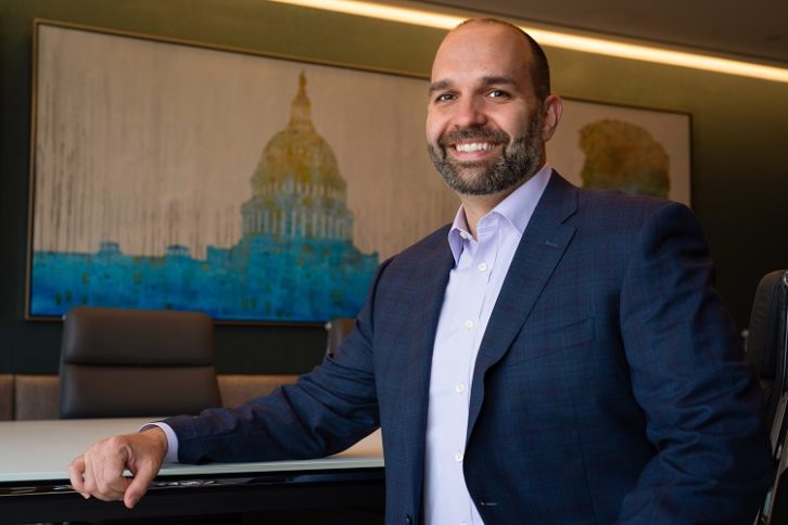 Curtis LeGeyt at the headquarters of the National Association of Broadcasters in Washington on April 13, 2021. NAB photo by Jay Mallin