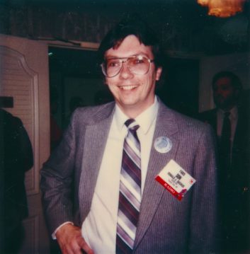 Don Backus in 1985 at the NAB Show 