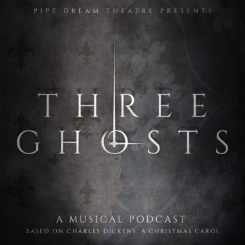 Graphic for the "Three Ghosts" podcast