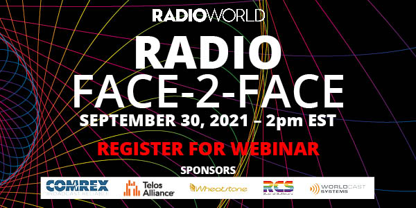 Radio Face-2-Face registration information