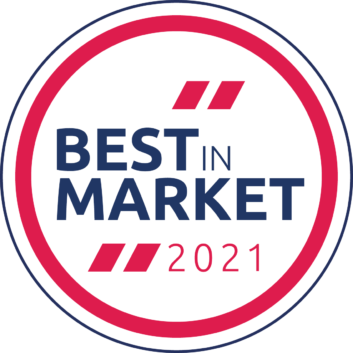Best in Market award logo for 2021