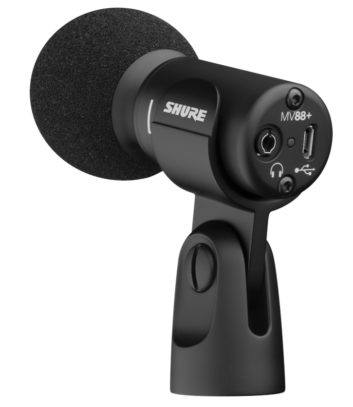 Shure, MV88+, stereo microphones, smartphone microphones