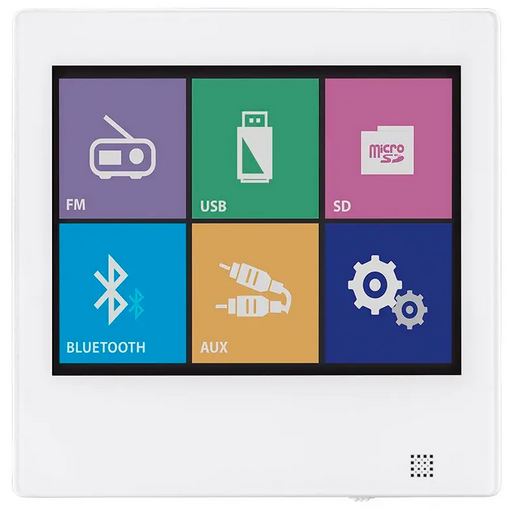 Touchscreen of Monoprice 40-watt wall-mount amp
