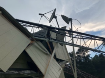 Boswell Media, WLIN, radio tower storm damage, Kosciusko Miss.