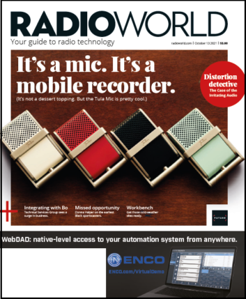 Cover of Radio World Oct 13 2021 issue