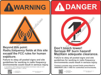 RF hazard signs