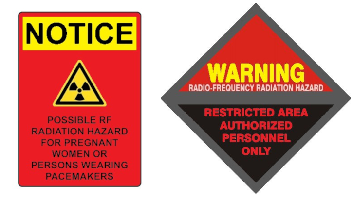 RF hazard signs