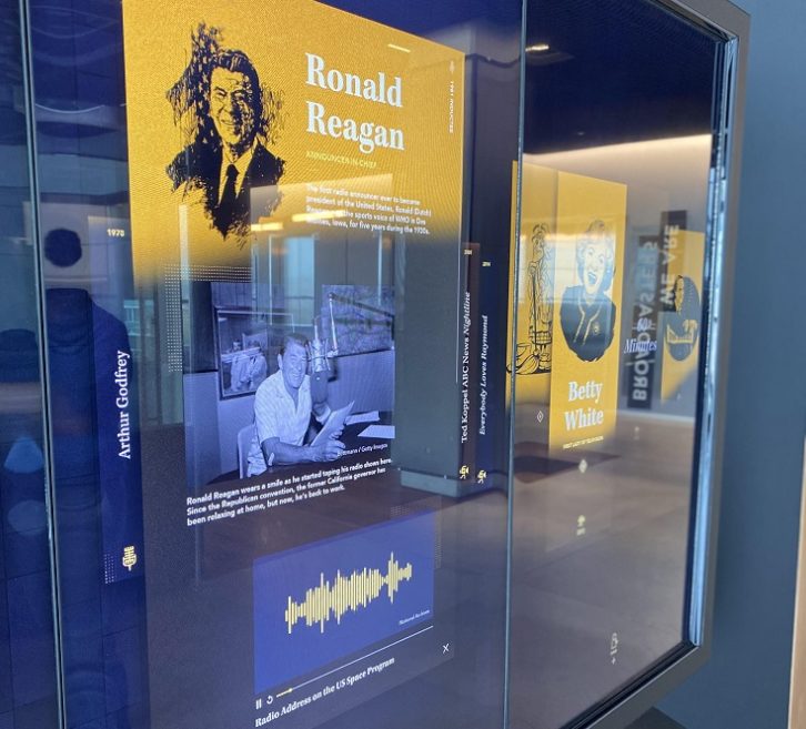 Ronald Reagan display in NAB Broadcasting Hall of Fame display 