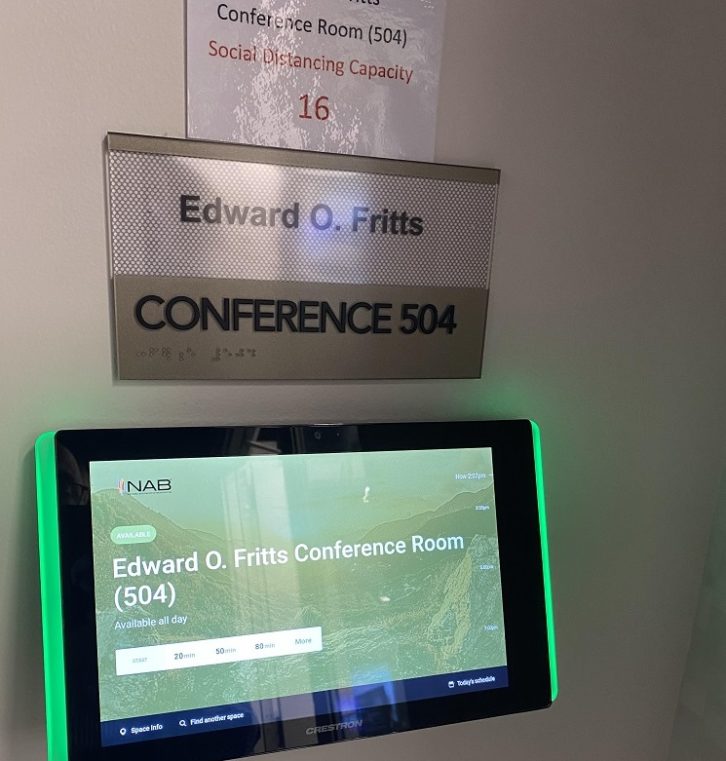 Entrance to Eddie Fritts Conference Room at NAB
