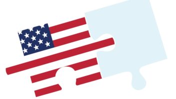 image of US flag as a puzzle piece