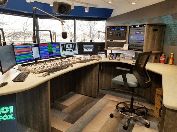On-air studio of Cumulus Kansas City project