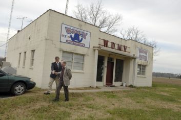 The WGOP building, bearing its prior call letters WDMV, is the backdrop for a 2007 photo showing Rep. Wayne Gilchrest, R-Md. bidding farewell to then-Mayor Michael McDermott, who had interviewed him for a weekly radio show.