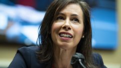 Federal Communications Commission Chairwoman Jessica Rosenworcel testifies during a House Energy and Commerce Subcommittee on Communications and Technology hearing in March 2022.