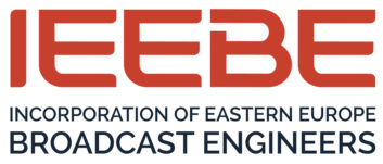 logo of the IEEBE, "Incorporation of Eastern Europe Broadcast Engineers," red and black letters on white background