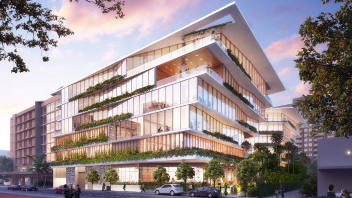Starwood Capital's new headquarters building in Miami shown in an artist's conception