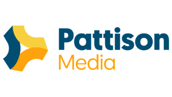 Pattison Media logo with the company name in blue and yellow shades