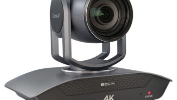 A 4K PTZ camera from Bolin that is compatible with Dante AV