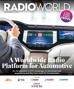 Cover of ebook showing interior of a car, with DTS AutoStage features visible on the dashboard infotaintment screen