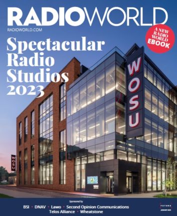 Cover of ebook showing the exterior of the headquarters building for WOSU radio station